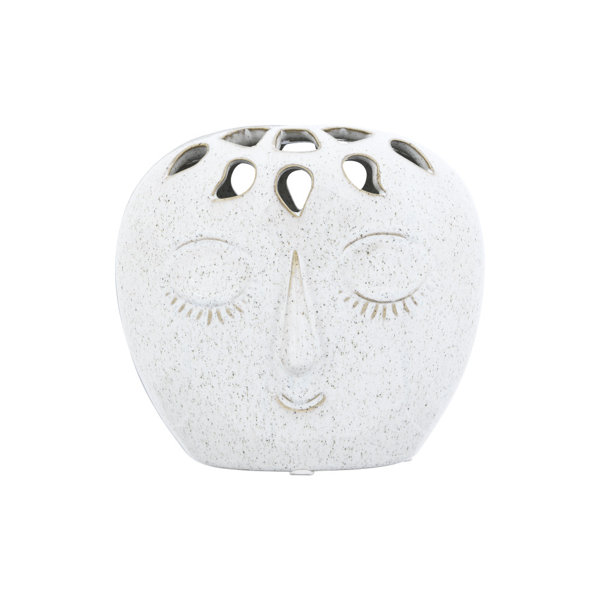 Trinx Ayah Stoneware Smiling Face Vase with Multiple Openings Wayfair